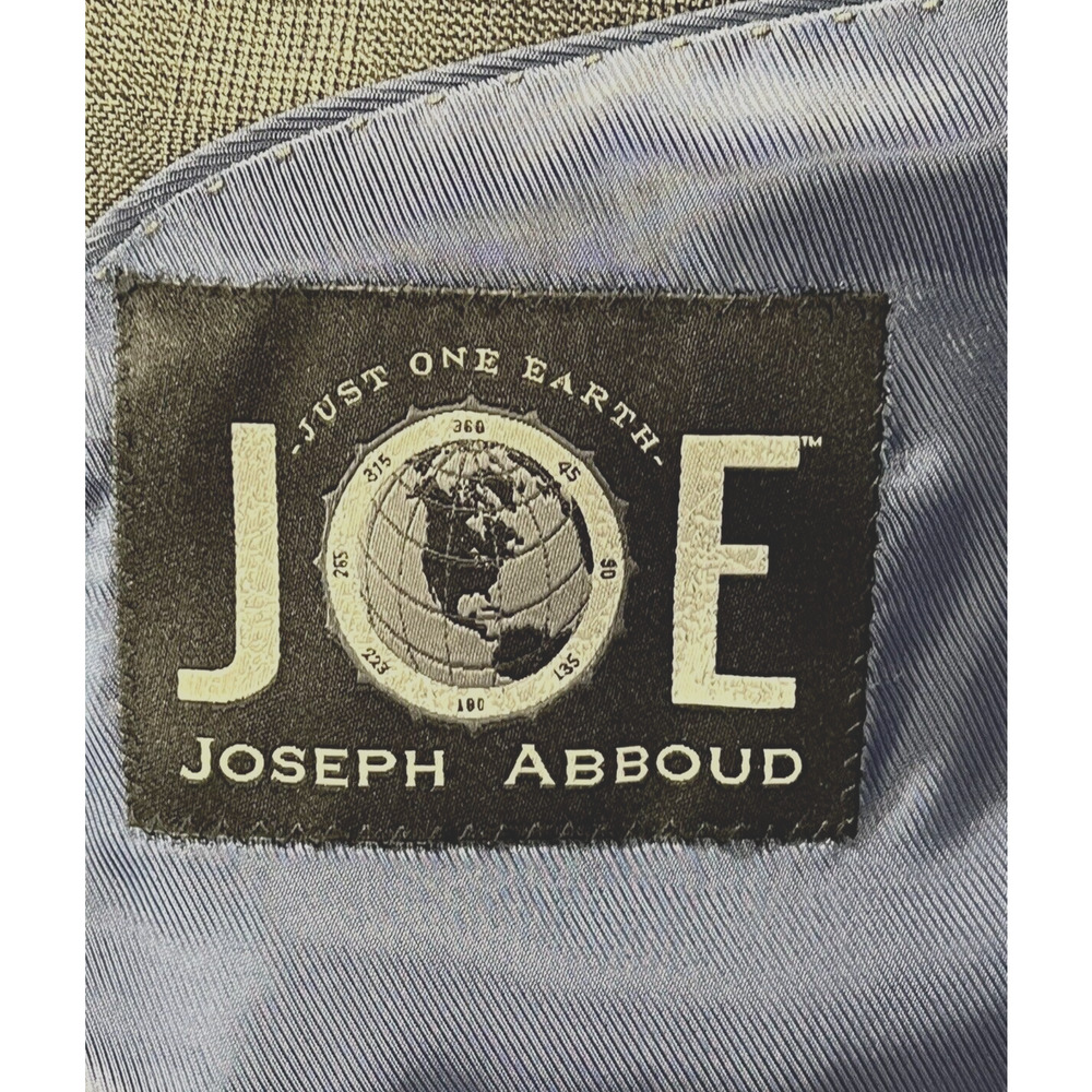 New Joseph Abboud Mens 40-42L Gray Blue Plaid Blazer Suit Jacket NWOT - Picture 11 of 15
